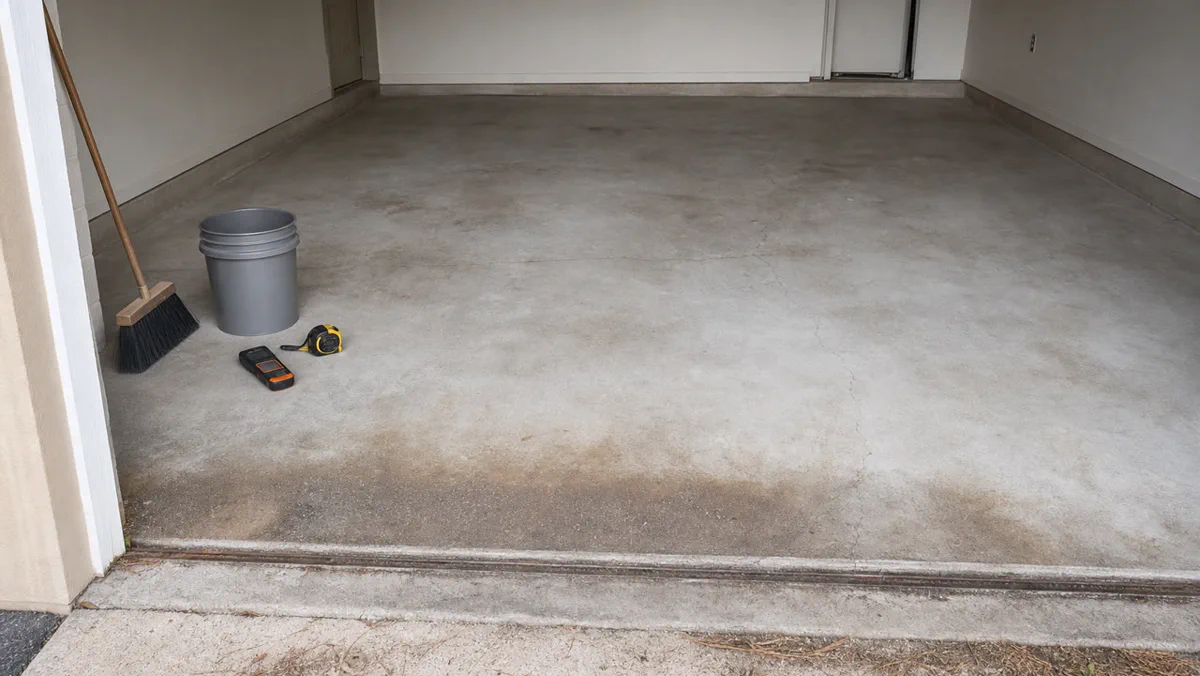 Garage and driveway conditions that can affect floor coating preparation